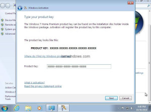 Enter product key windows 7