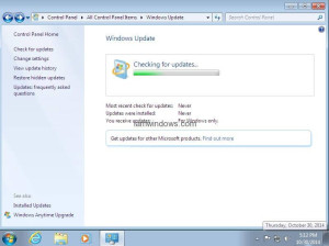 windows 7 checking for updates