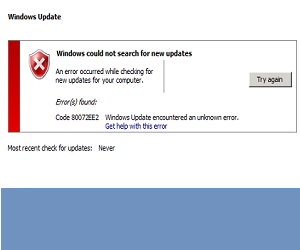 Error 80072ee2