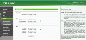 TP-Link Enable SPI Firewall