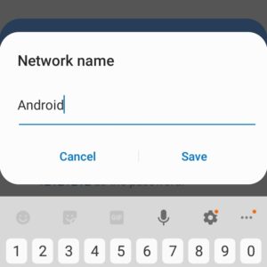 Change wireless name Android hotspot
