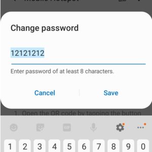 Change wireless password Android hotspot