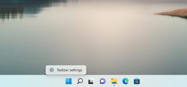 Windows 11 tasbar